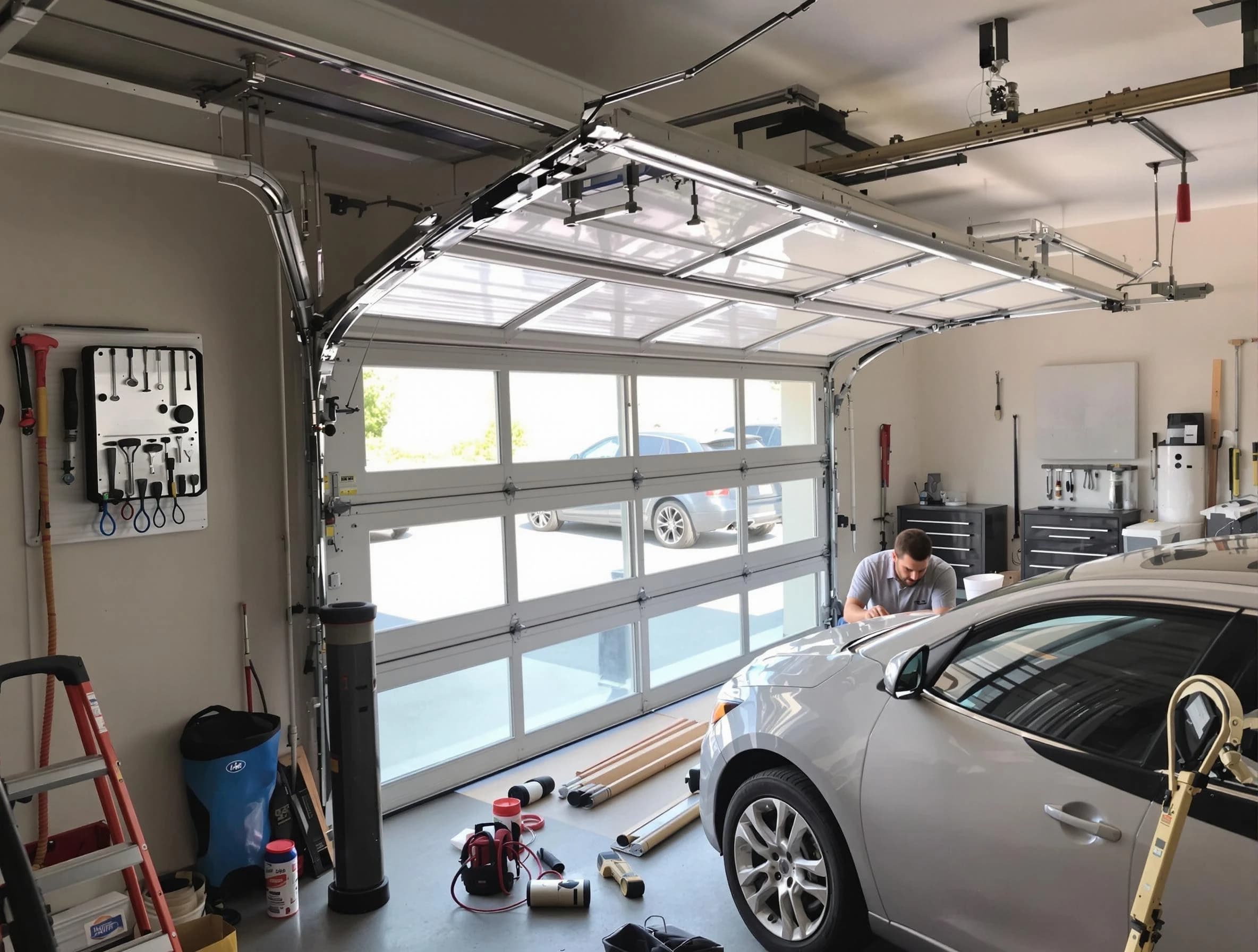 Garage door noise reduction service by Aurora Garage Door Repair in Aurora