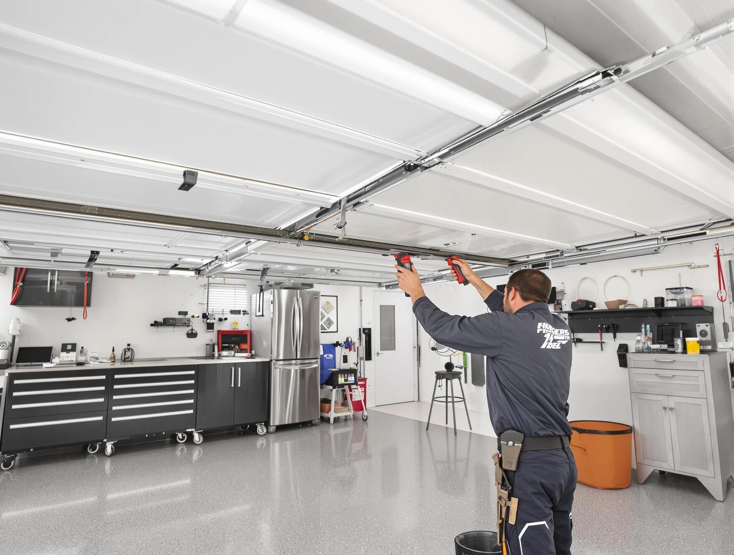 Overhead garage door repair service by Aurora Garage Door Repair in Aurora