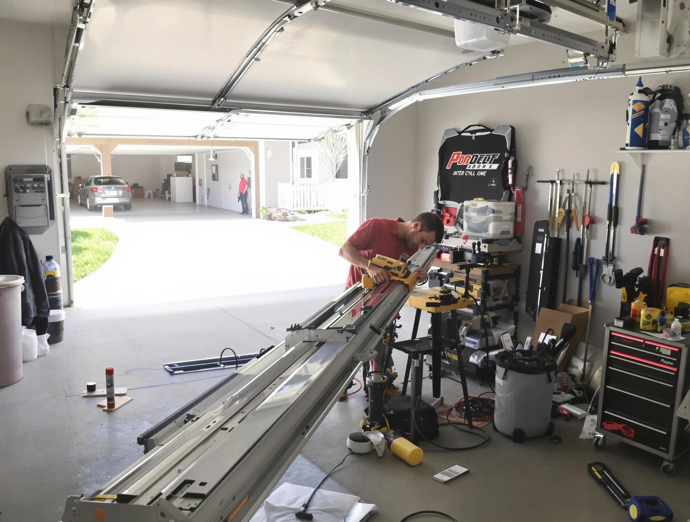 Aurora Garage Door Repair expert performing track repair in Aurora