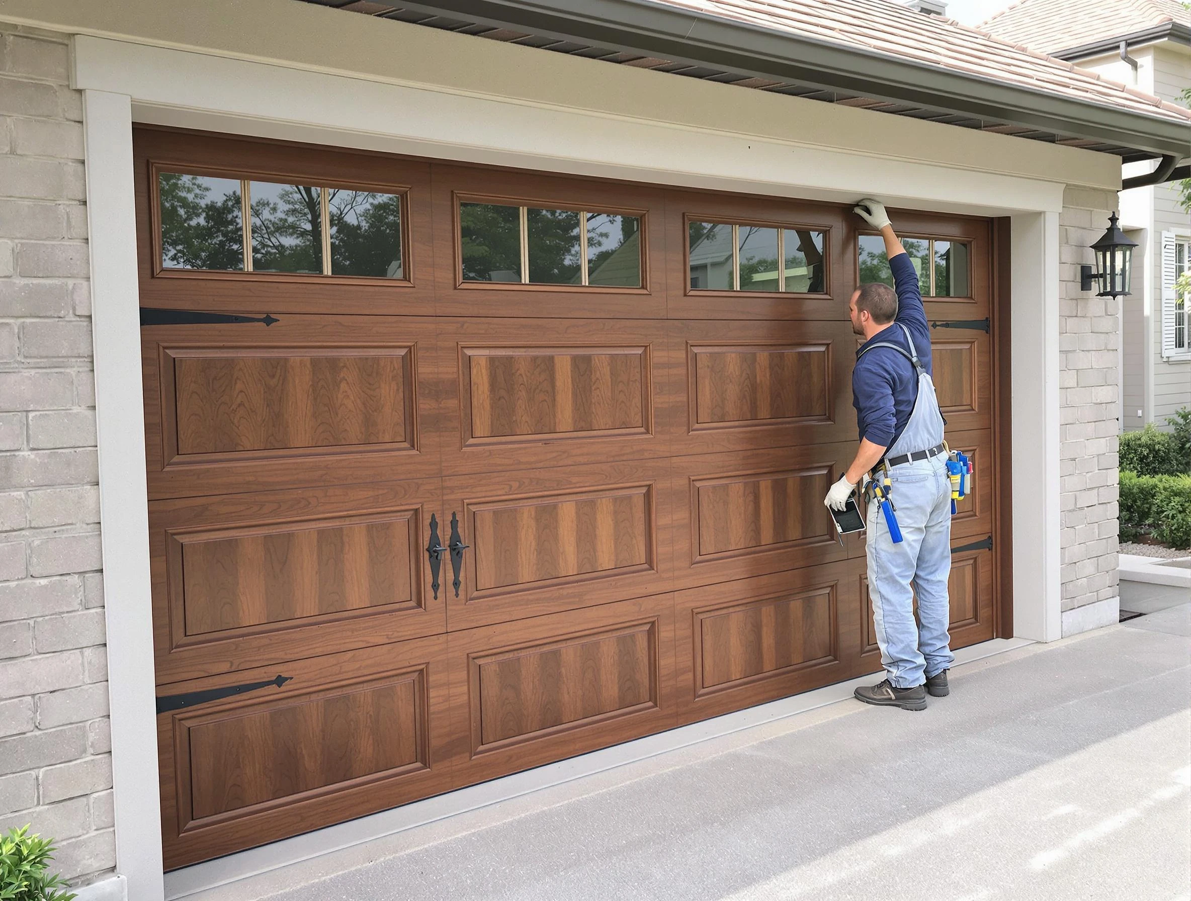 Custom garage door showcase by Aurora Garage Door Repair in Aurora