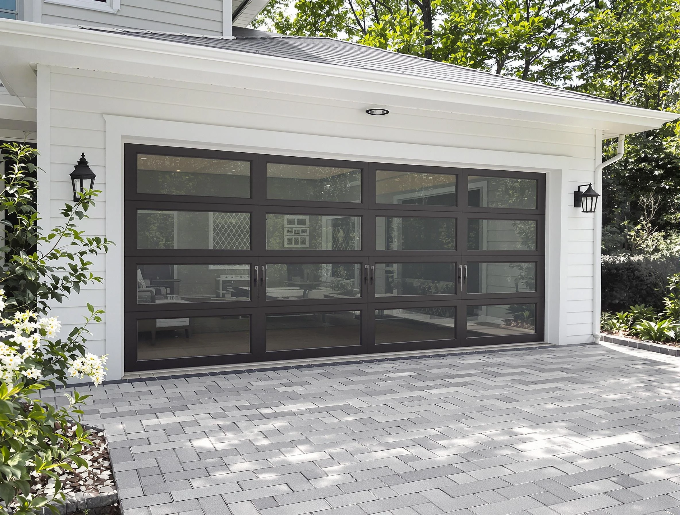 Aurora Garage Door Repair design specialist presenting custom garage door options to Aurora homeowner